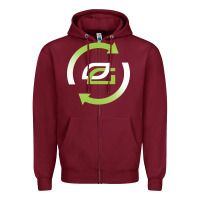 Burgundy optic team  gaming Zipper Hoodie - linhVisuals