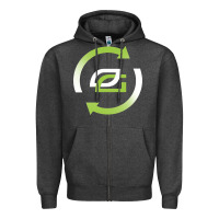 Charcoal Heather optic team  gaming Zipper Hoodie - linhVisuals