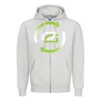Dove Grey optic team  gaming Zipper Hoodie - linhVisuals