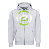 Heather Grey optic team  gaming Zipper Hoodie - linhVisuals