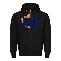 Black white castle high school Zipper Hoodie - linhVisuals