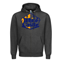 Charcoal Heather white castle high school Zipper Hoodie - linhVisuals