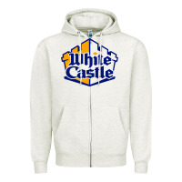 Oatmeal Heather white castle high school Zipper Hoodie - linhVisuals