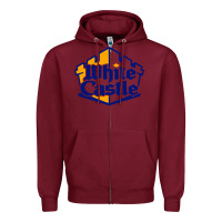 Burgundy white castle high school Zipper Hoodie - linhVisuals
