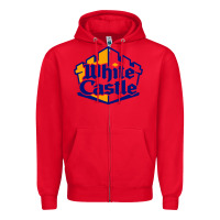 Red white castle high school Zipper Hoodie - linhVisuals