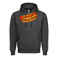 Charcoal Heather glizzy gang glizzy gobbler Zipper Hoodie - linhVisuals