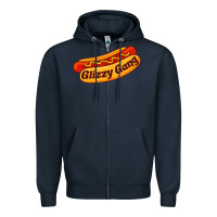 Navy glizzy gang glizzy gobbler Zipper Hoodie - linhVisuals