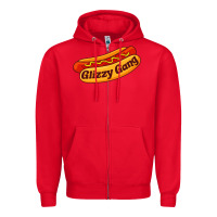 Red glizzy gang glizzy gobbler Zipper Hoodie - linhVisuals