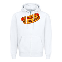 White glizzy gang glizzy gobbler Zipper Hoodie - linhVisuals