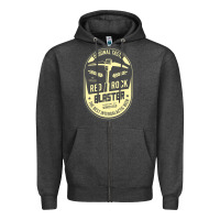 Charcoal Heather deep rock galactic red rock blaster beer , designer   t shirt Zipper Hoodie - linhVisuals