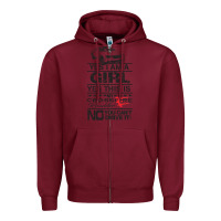 Burgundy a girls xfire roadster   crossfire Zipper Hoodie - linhVisuals
