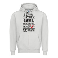 Dove Grey a girls xfire roadster   crossfire Zipper Hoodie - linhVisuals