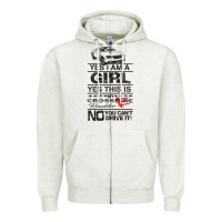 Oatmeal Heather a girls xfire roadster   crossfire Zipper Hoodie - linhVisuals
