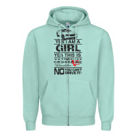 Seafoam a girls xfire roadster   crossfire Zipper Hoodie - linhVisuals
