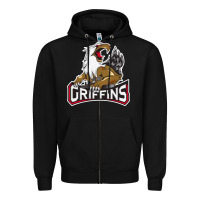 Black grand rapids griffins Zipper Hoodie - linhVisuals