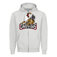 Dove Grey grand rapids griffins Zipper Hoodie - linhVisuals