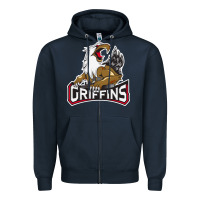 Navy grand rapids griffins Zipper Hoodie - linhVisuals
