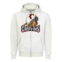 Oatmeal Heather grand rapids griffins Zipper Hoodie - linhVisuals