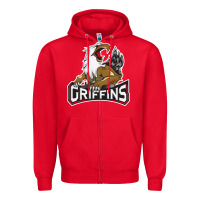 Red grand rapids griffins Zipper Hoodie - linhVisuals
