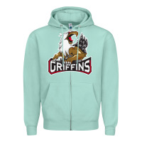Seafoam grand rapids griffins Zipper Hoodie - linhVisuals