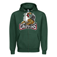 Sports Green grand rapids griffins Zipper Hoodie - linhVisuals