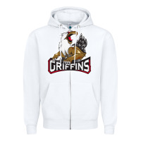 White grand rapids griffins Zipper Hoodie - linhVisuals
