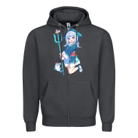 Smoke Gawr Gura Zipper Hoodie - linhVisuals