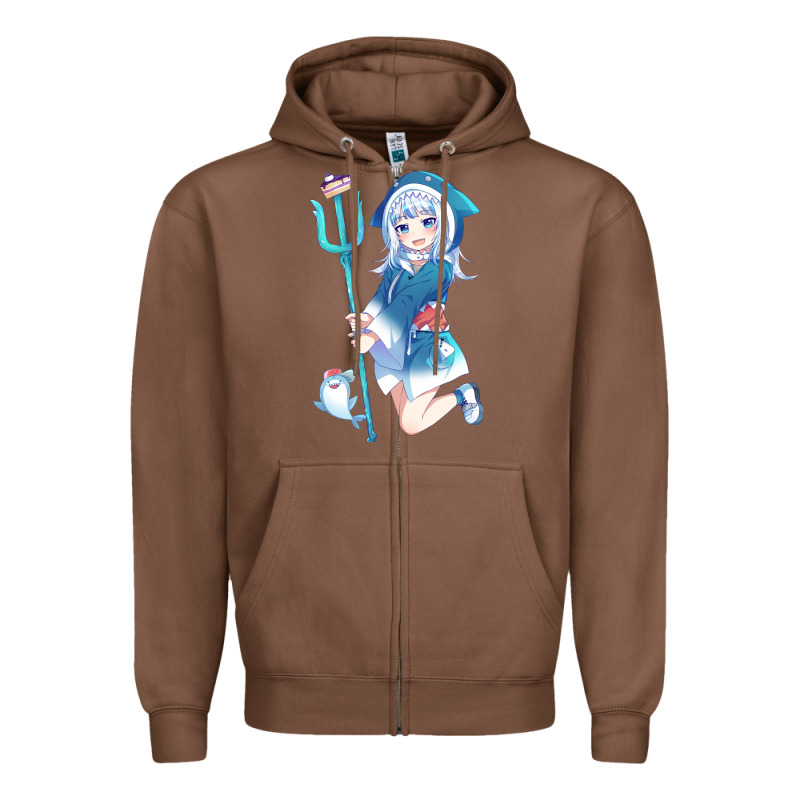 Gawr Gura Zipper Hoodie by linhVisuals | Teevron