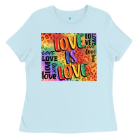 Baby Blue Pride love is love Ladies Tee - FaDigitalArtStudio