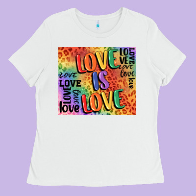Pride Love Is Love Ladies Tee Designed By Fadigitalartstudio