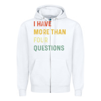 White funny passover seder Zipper Hoodie - linhVisuals