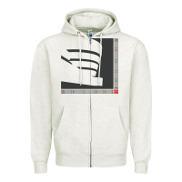 Oatmeal Heather frank lloyd wright design   frank lloyd wright Zipper Hoodie - linhVisuals