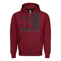 Burgundy frank lloyd wright design   frank lloyd wright Zipper Hoodie - linhVisuals