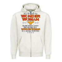 Oatmeal Heather wonder woman Zipper Hoodie - linhVisuals