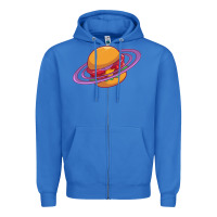 Burger  Saturn Zipper Hoodie | Teevron