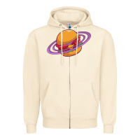 Sandshell Burger  Saturn Zipper Hoodie - linhVisuals