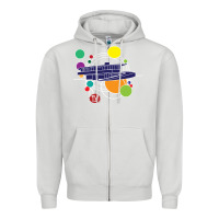 Dove Grey retro graphic design   frank lloyd wright Zipper Hoodie - linhVisuals