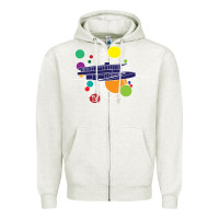 Oatmeal Heather retro graphic design   frank lloyd wright Zipper Hoodie - linhVisuals
