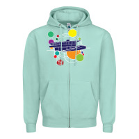Seafoam retro graphic design   frank lloyd wright Zipper Hoodie - linhVisuals