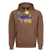 Chestnut retro graphic design   frank lloyd wright Zipper Hoodie - linhVisuals