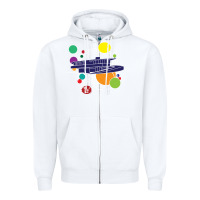 White retro graphic design   frank lloyd wright Zipper Hoodie - linhVisuals