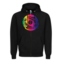 Black two lost souls swimming in a fish bowl Zipper Hoodie - linhVisuals