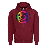 Burgundy two lost souls swimming in a fish bowl Zipper Hoodie - linhVisuals