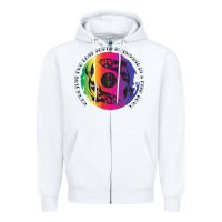 White two lost souls swimming in a fish bowl Zipper Hoodie - linhVisuals