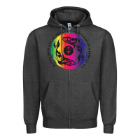 Charcoal Heather two lost souls swimming in a fish bowl Zipper Hoodie - linhVisuals