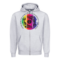 Heather Grey two lost souls swimming in a fish bowl Zipper Hoodie - linhVisuals