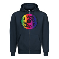 Navy two lost souls swimming in a fish bowl Zipper Hoodie - linhVisuals