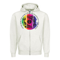 Oatmeal Heather two lost souls swimming in a fish bowl Zipper Hoodie - linhVisuals