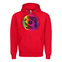 Red two lost souls swimming in a fish bowl Zipper Hoodie - linhVisuals