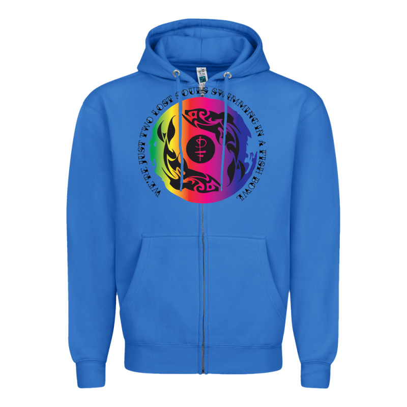 Two Lost Souls Swimming In A Fish Bowl Zipper Hoodie by linhVisuals | Teevron